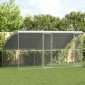 vidaXL Κλουβί για κότες 2 τμχ. Ασημί 400 x 200 x 200 εκ.