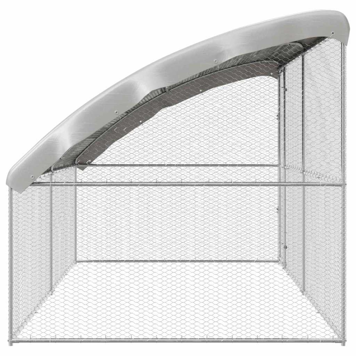 vidaXL Κλουβί για κότες 2 τμχ. Ασημί 400 x 200 x 200 εκ.