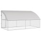 vidaXL Κλουβί για κότες 2 τμχ. Ασημί 400 x 200 x 200 εκ.