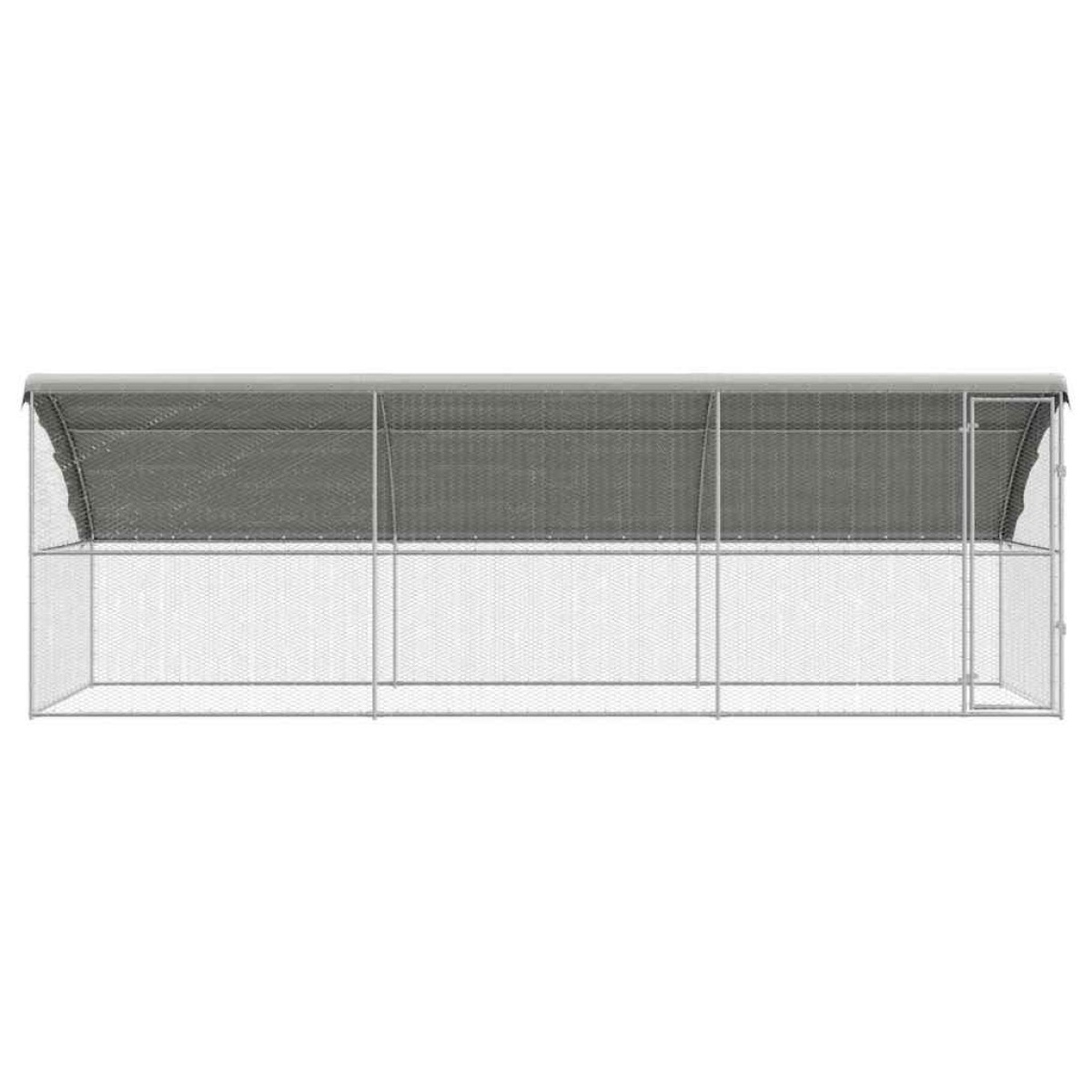 vidaXL Κλουβί για κότες 3 τμχ. Ασημί 600 x 200 x 200 εκ.