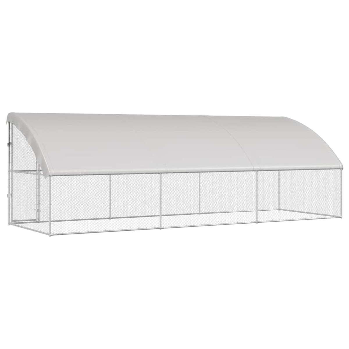 vidaXL Κλουβί για κότες 3 τμχ. Ασημί 600 x 200 x 200 εκ.