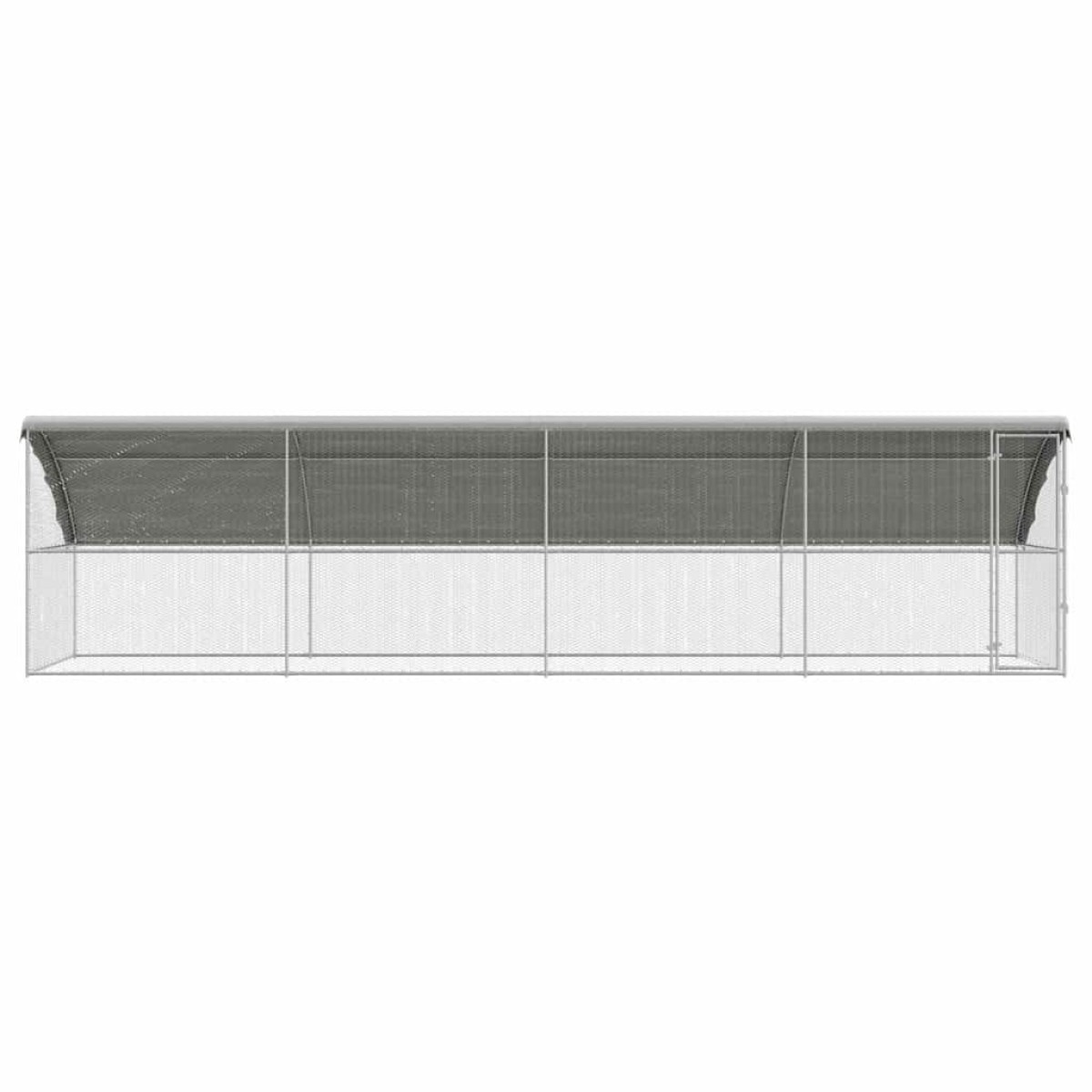 vidaXL Κλουβί για κότες 4 τμχ. Ασημί 800 x 200 x 200 εκ.