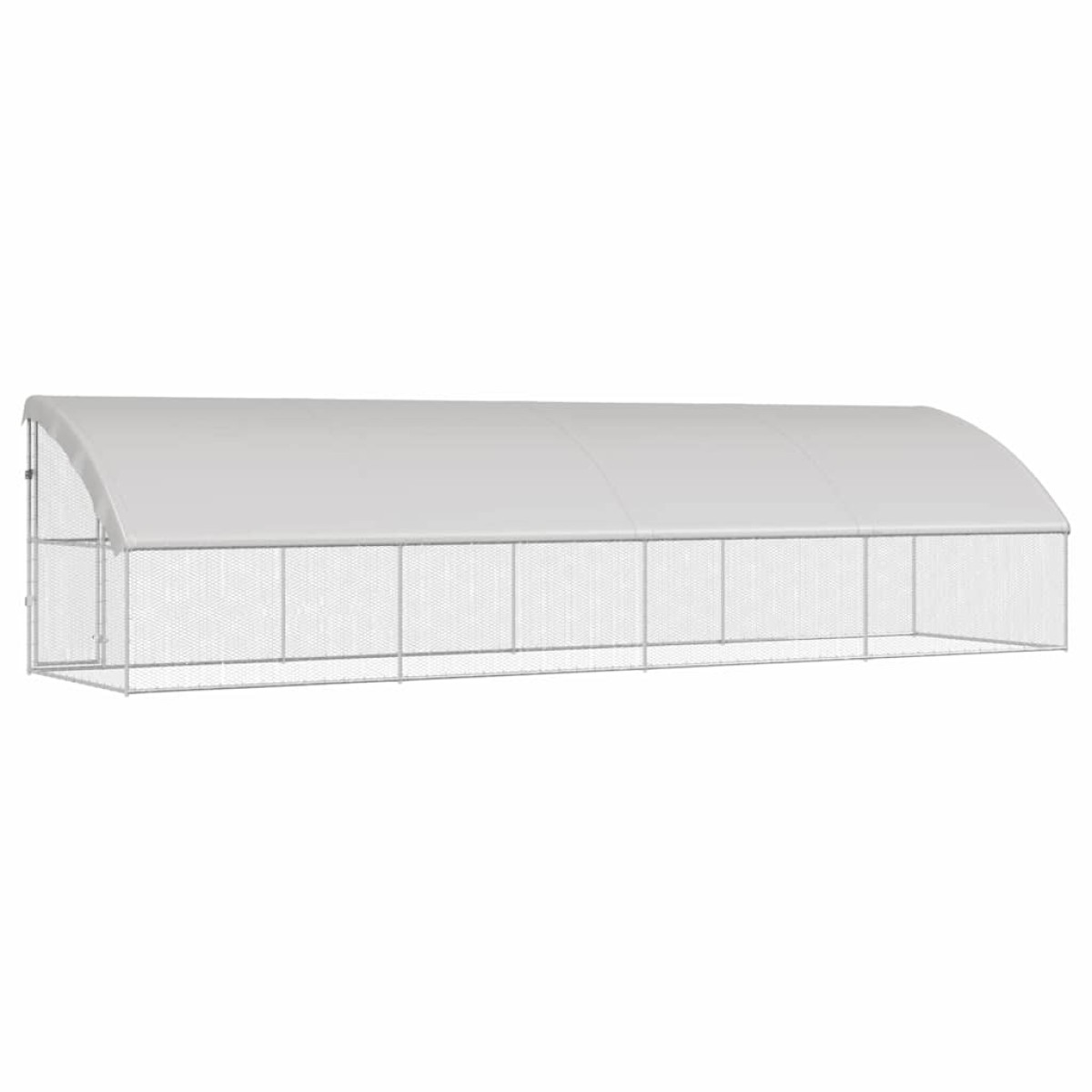 vidaXL Κλουβί για κότες 4 τμχ. Ασημί 800 x 200 x 200 εκ.