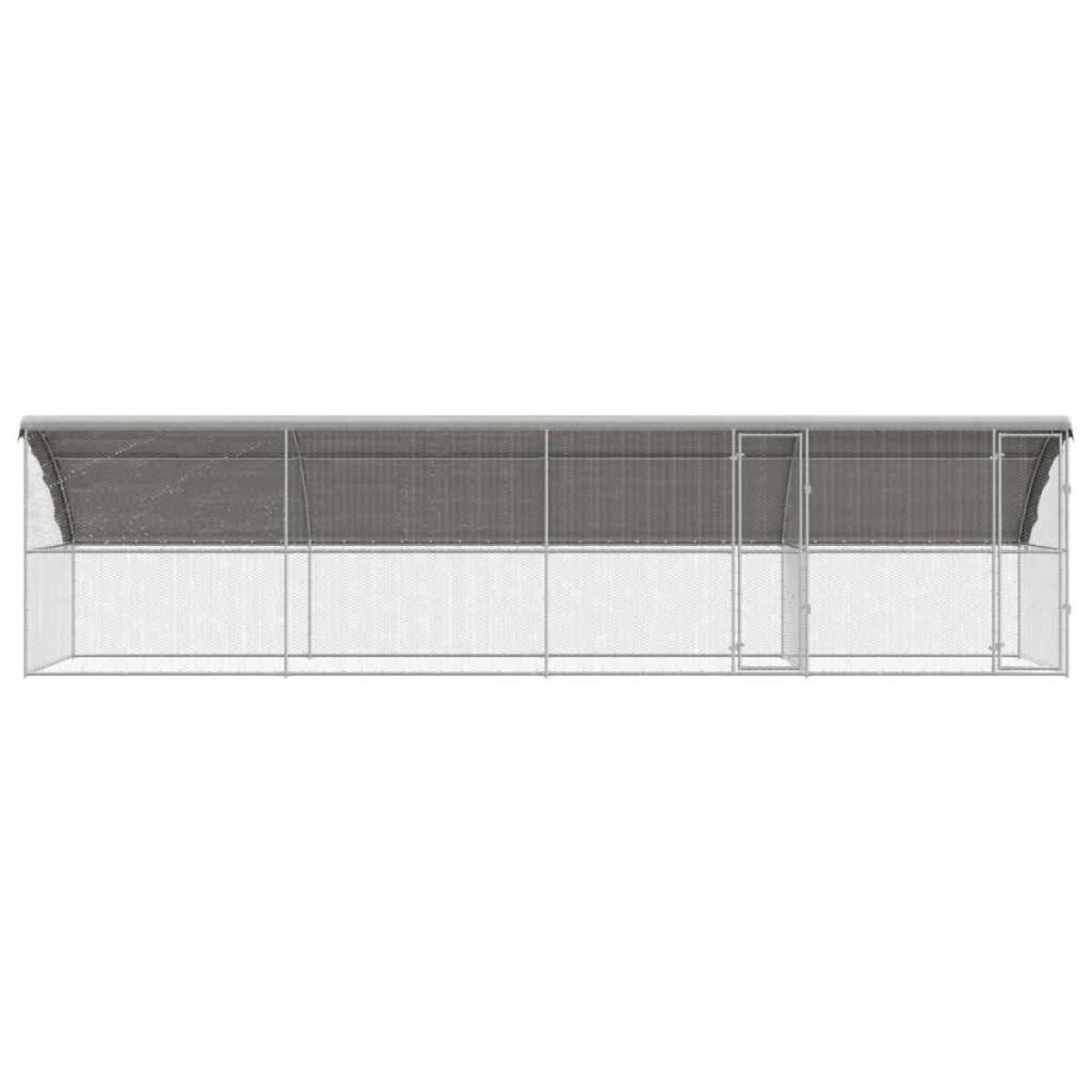 vidaXL Κλουβί για κότες 4 τμχ. Ασημί 800 x 200 x 200 εκ.