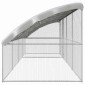 vidaXL Κλουβί για κότες 4 τμχ. Ασημί 800 x 200 x 200 εκ.