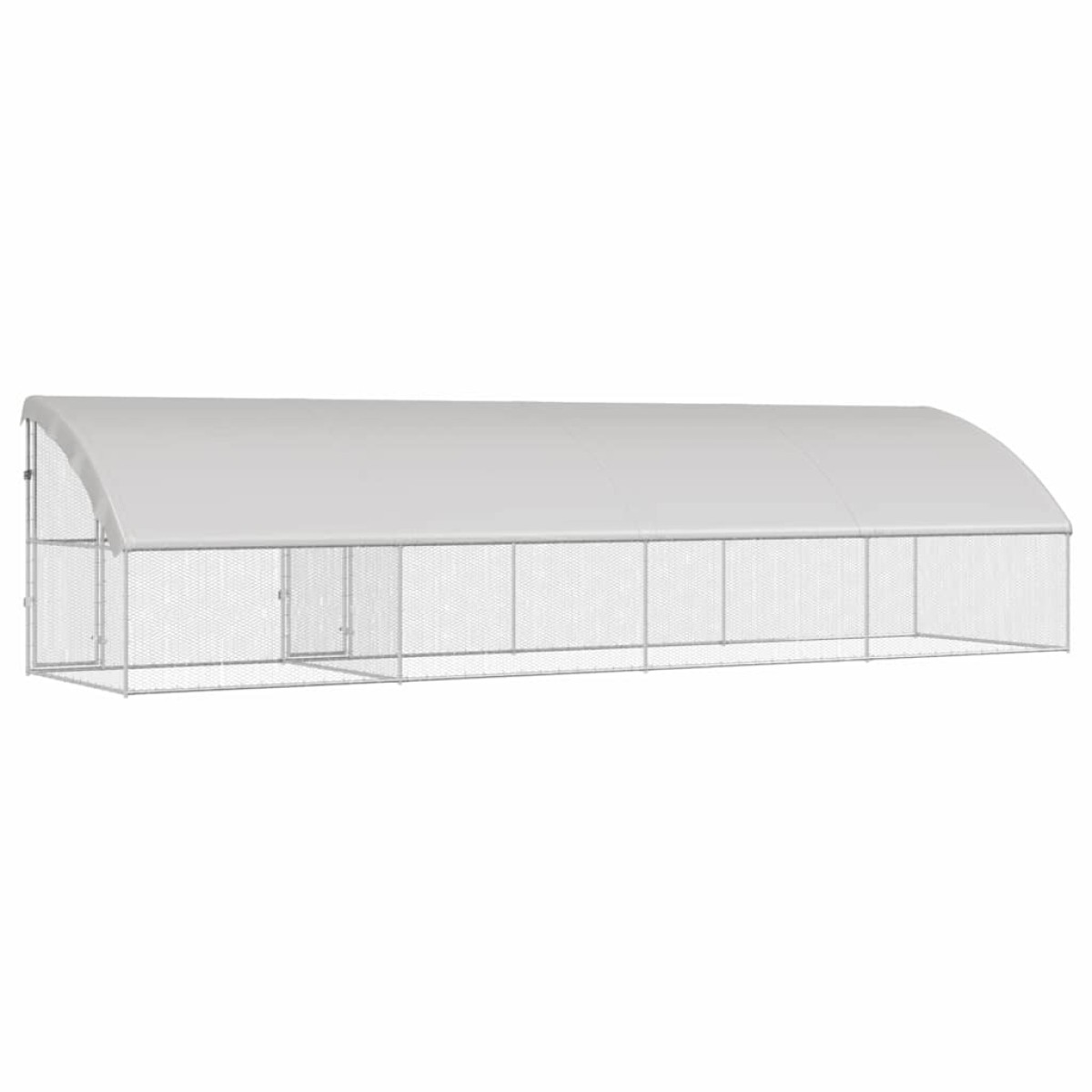 vidaXL Κλουβί για κότες 4 τμχ. Ασημί 800 x 200 x 200 εκ.