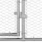 vidaXL Κλουβί για κότες 4 τμχ. Ασημί 800 x 200 x 200 εκ.