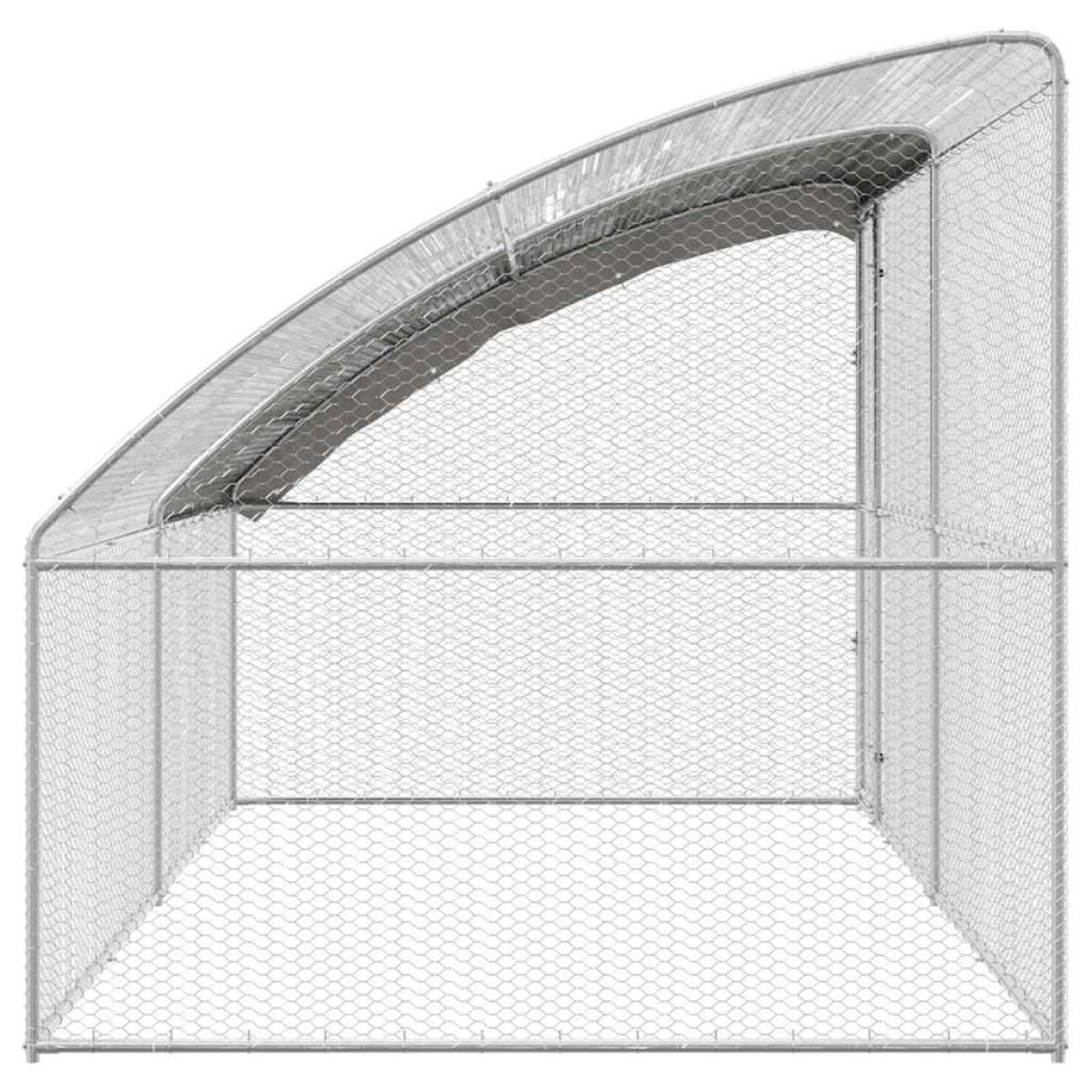 vidaXL Κλουβί για κότες 2 τμχ. Ασημί 400 x 200 x 200 εκ.