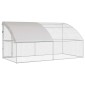 vidaXL Κλουβί για κότες 2 τμχ. Ασημί 400 x 200 x 200 εκ.