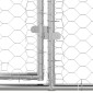 vidaXL Κλουβί Σκύλου 2 τμχ. Ασημί 4 x 2 x 2 m Γαλβανισμένος χάλυβας