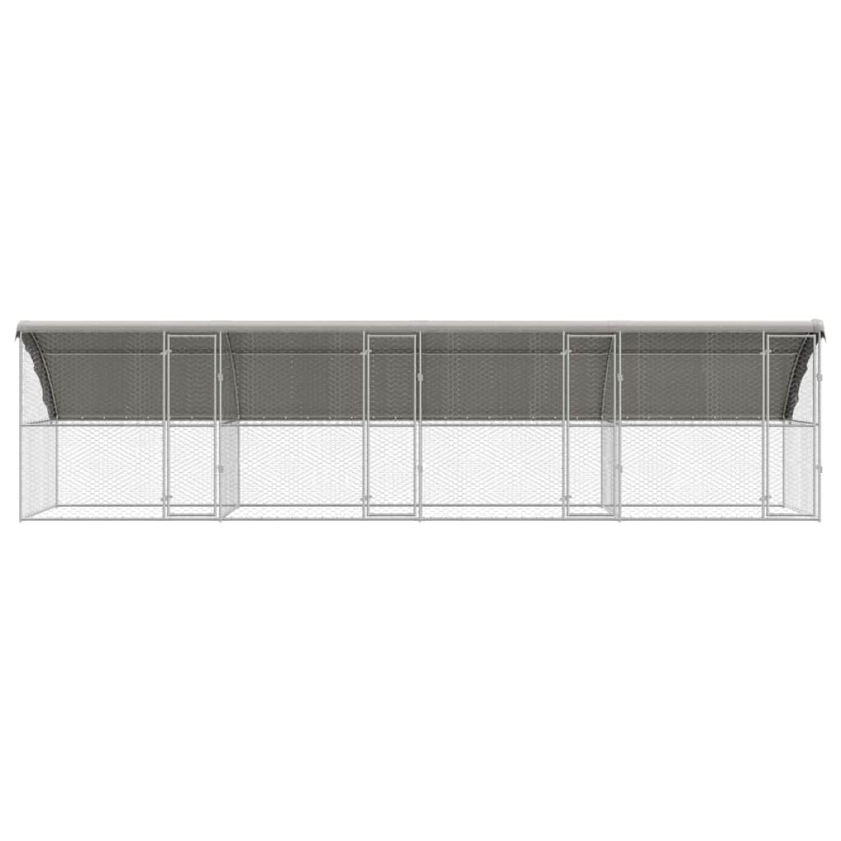 vidaXL Κλουβί Σκύλου 4 τμχ. Ασημί 8 x 2 x 2 m Γαλβανισμένος χάλυβας
