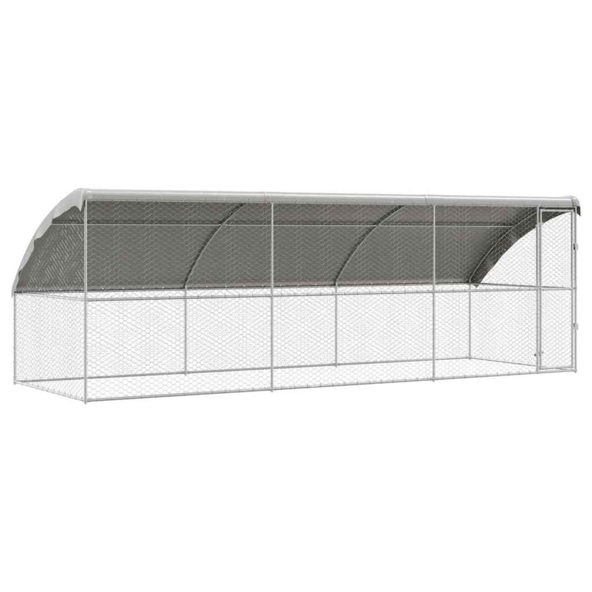 vidaXL Κλουβί Σκύλου 3 τμχ. Ασημί 6 x 2 x 2 m Γαλβανισμένος χάλυβας