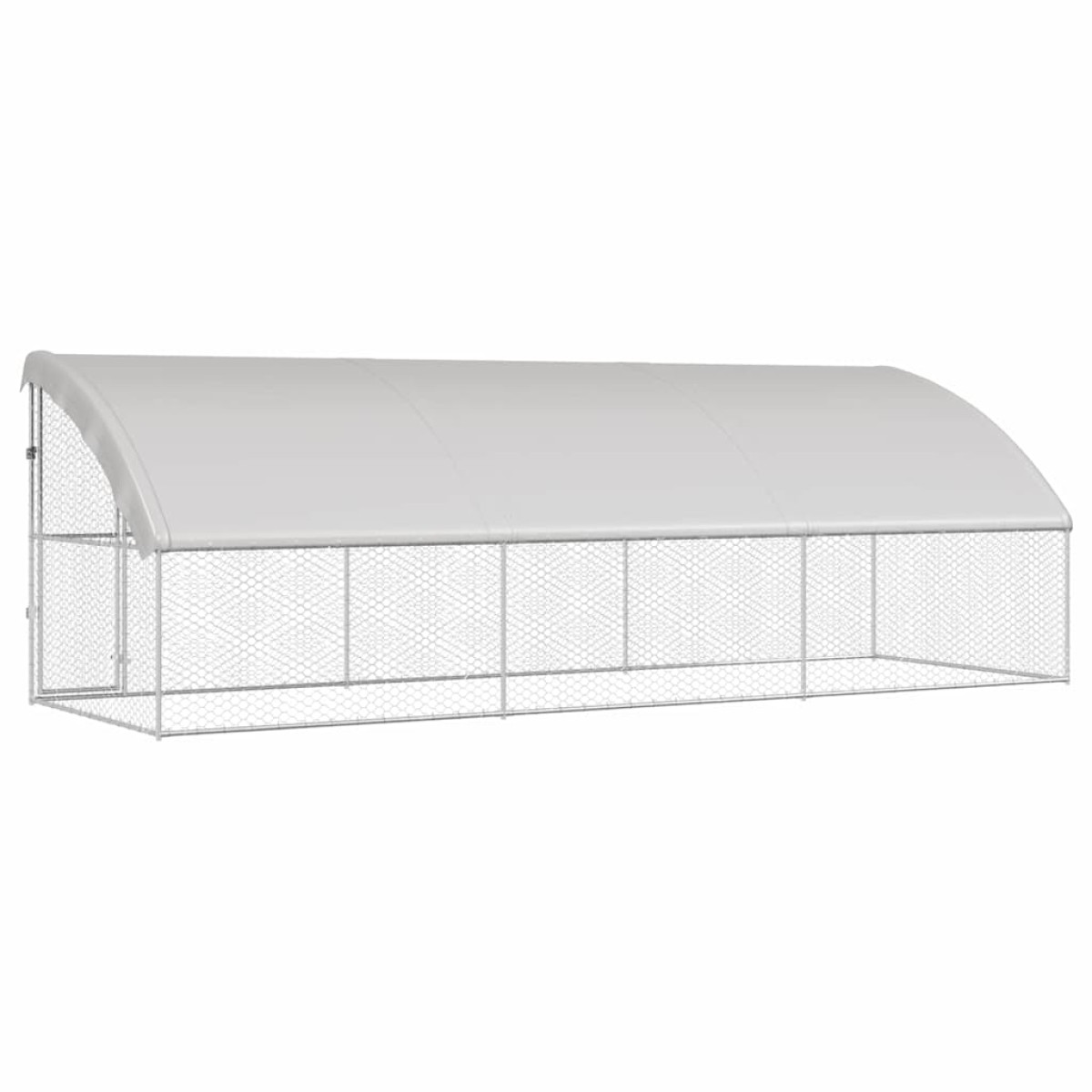 vidaXL Κλουβί Σκύλου 3 τμχ. Ασημί 6 x 2 x 2 m Γαλβανισμένος χάλυβας