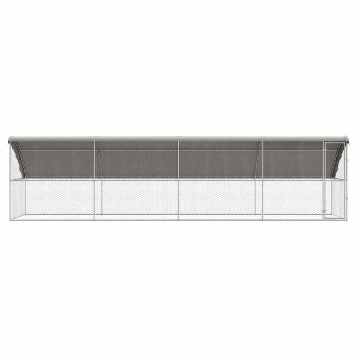 vidaXL Κλουβί Σκύλου 4 τμχ. Ασημί 8 x 2 x 2 m Γαλβανισμένος χάλυβας