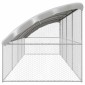 vidaXL Κλουβί Σκύλου 4 τμχ. Ασημί 8 x 2 x 2 m Γαλβανισμένος χάλυβας
