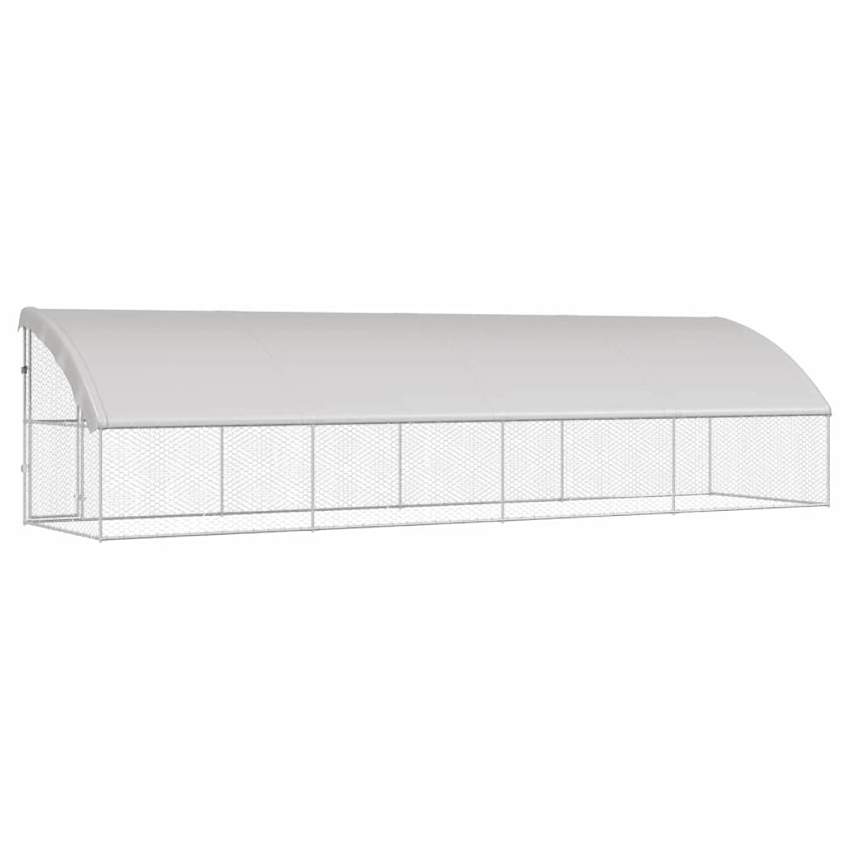 vidaXL Κλουβί Σκύλου 4 τμχ. Ασημί 8 x 2 x 2 m Γαλβανισμένος χάλυβας