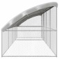 vidaXL Κλουβί Σκύλου 4 τμχ. Ασημί 8 x 2 x 2 m Γαλβανισμένος χάλυβας