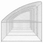 vidaXL Κλουβί Σκύλου 4 τμχ. Ασημί 8 x 2 x 2 m Γαλβανισμένος χάλυβας