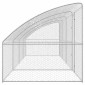 vidaXL Κλουβί Σκύλου 4 τμχ. Ασημί 8 x 2 x 2 m Γαλβανισμένος χάλυβας