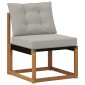 vidaXL Σειρά Καναπέ Εξωτερικού 7 τμχ. Φυσικό και Ανοιχτό Γκρι