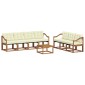vidaXL Σειρά Καναπέ Εξωτερικού 8 τμχ. Φυσικό και Κρέμα