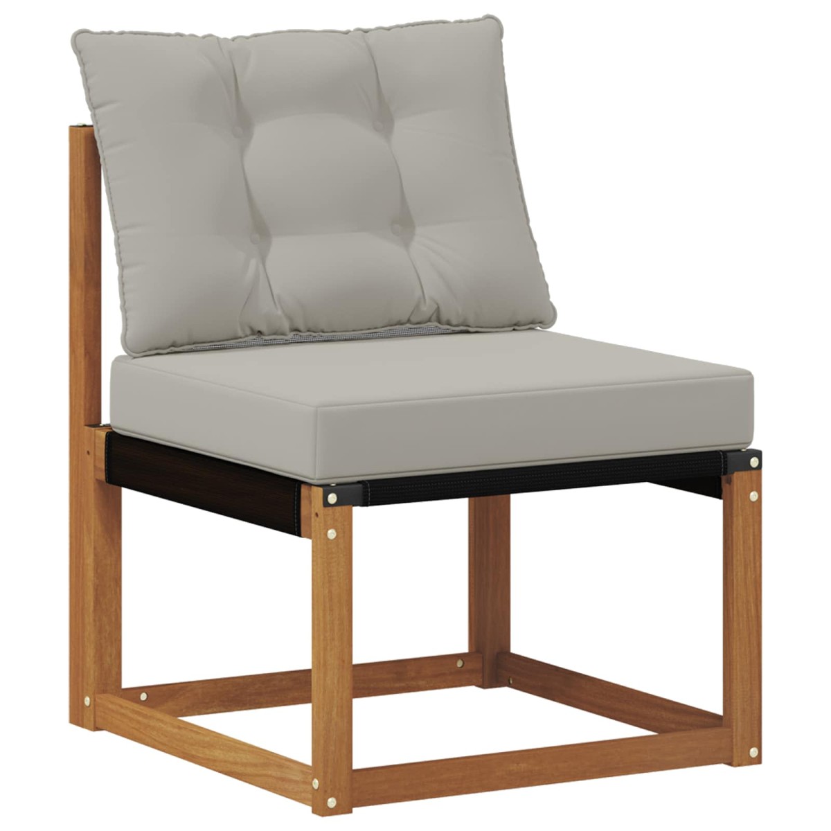 vidaXL Σειρά Καναπέ Εξωτερικού 9 τμχ. Φυσικό και Ανοιχτό Γκρι