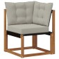 vidaXL Σειρά Καναπέ Εξωτερικού 6 τμχ. Φυσικό και Ανοιχτό Γκρι