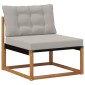 vidaXL Σειρά Καναπέ Εξωτερικού 6 τμχ. Φυσικό και Ανοιχτό Γκρι
