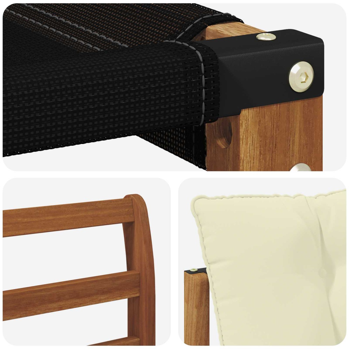 vidaXL Σειρά Καναπέ Εξωτερικού 7 τμχ. Φυσικό και Κρέμα