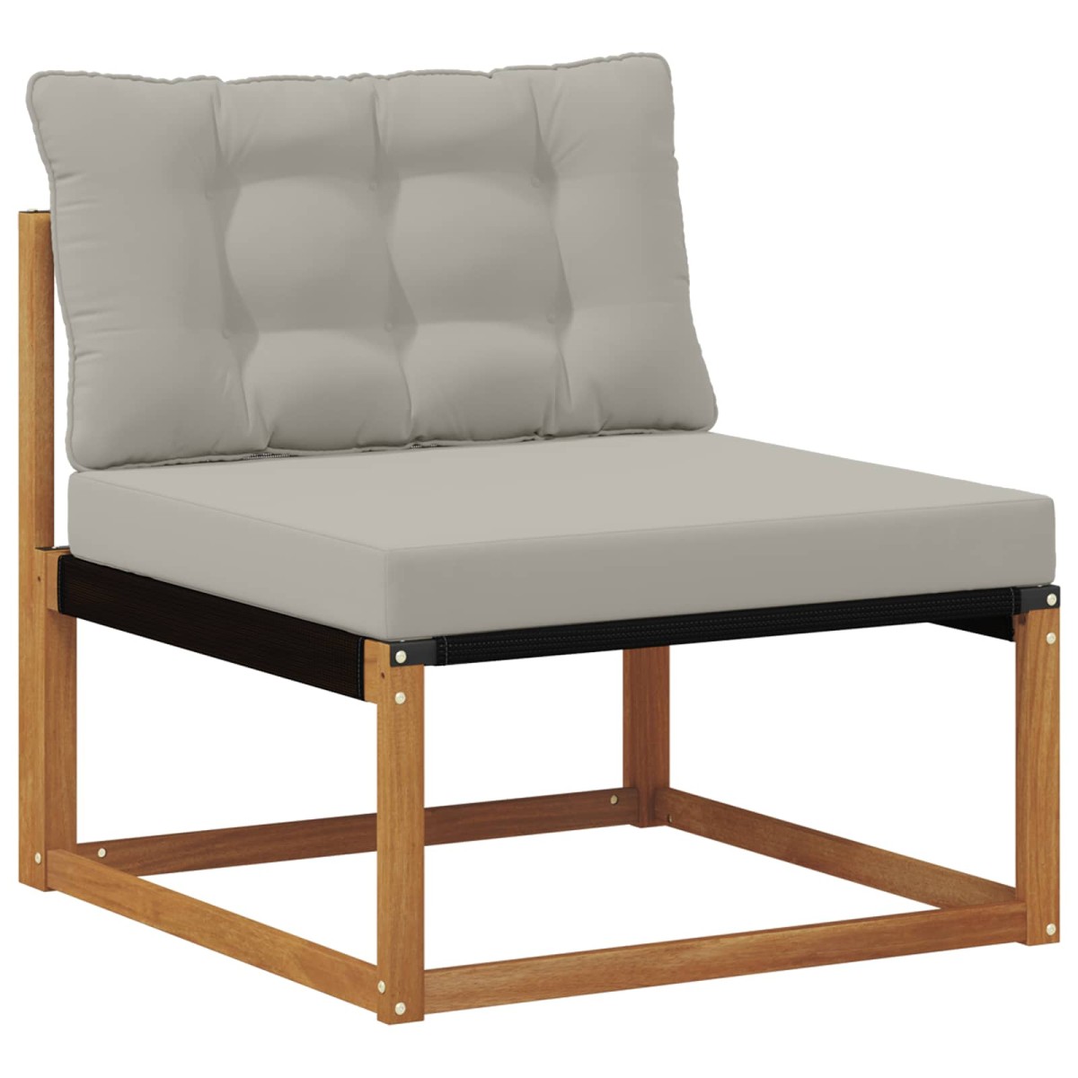 vidaXL Σειρά Καναπέ Εξωτερικού 9 τμχ. Φυσικό και Ανοιχτό Γκρι