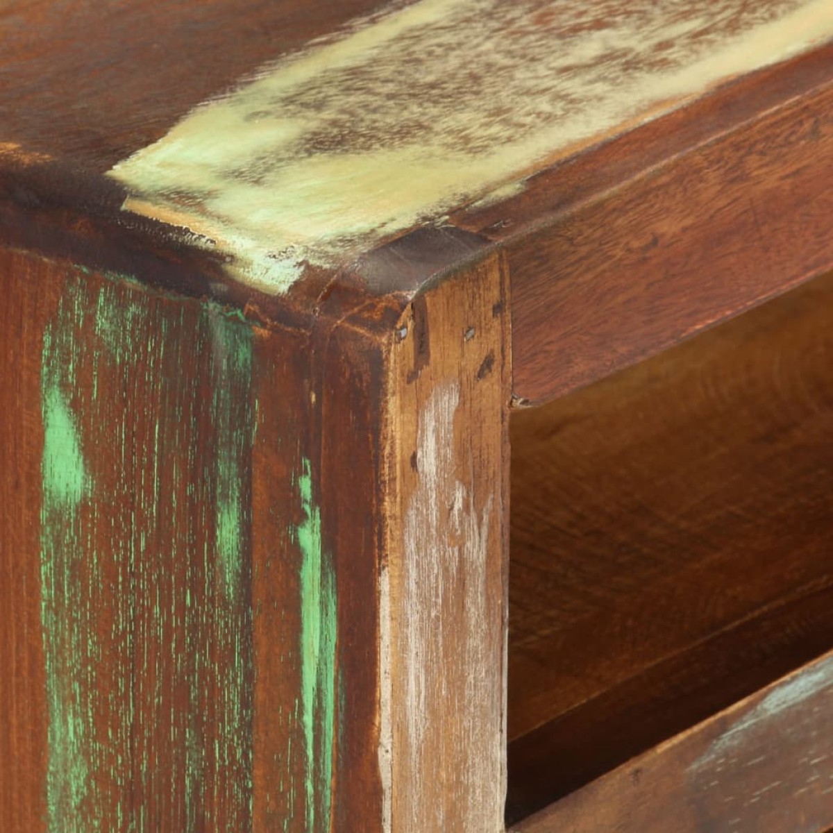 vidaXL Έπιπλο Τηλεόρασης 110x30x40εκ. Πολύχρωμο από Μασίφ Ανακυκ. Ξύλο