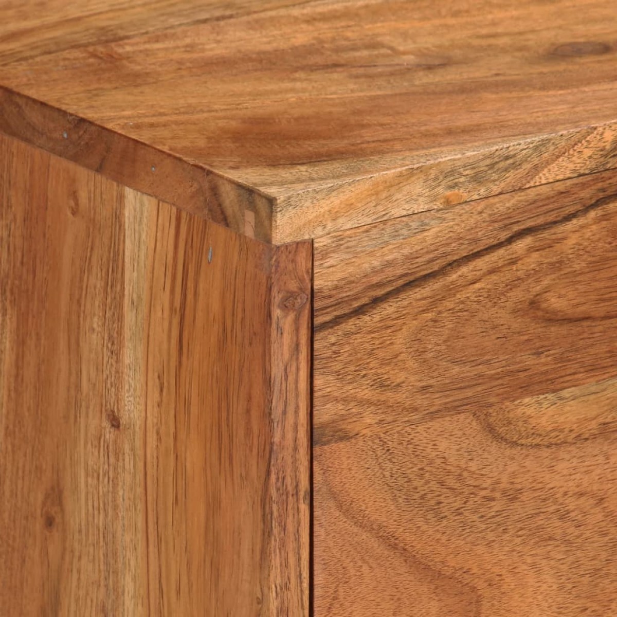 vidaXL Έπιπλο Τηλεόρασης Μελί & Γκρι 110x30x50 εκ. Μασίφ Ξύλο Ακακίας