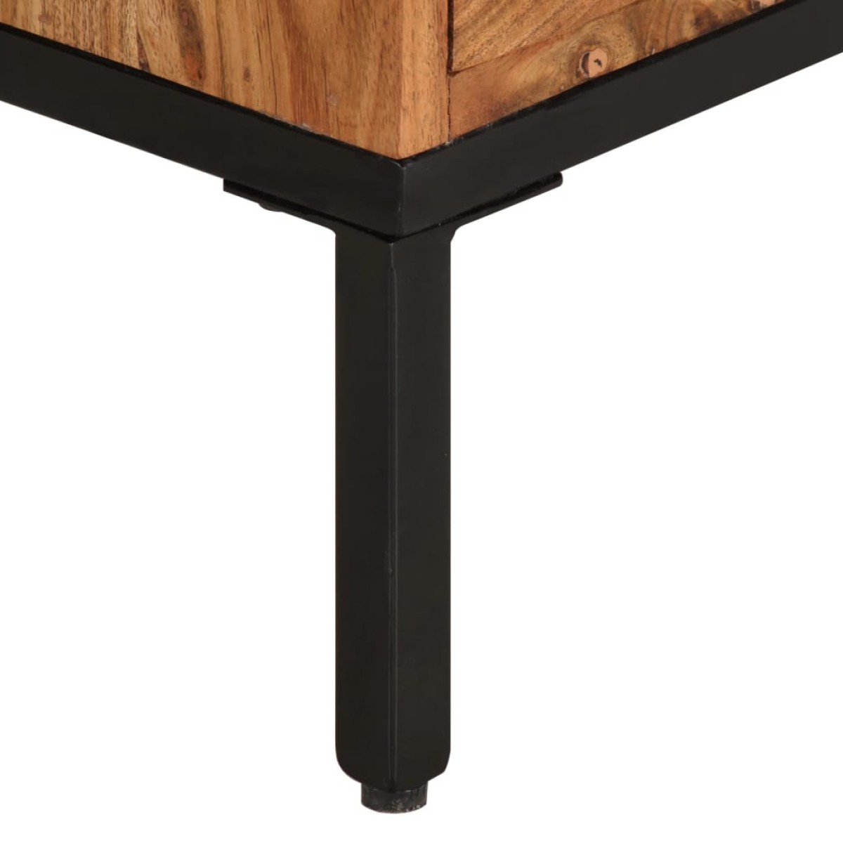 vidaXL Έπιπλο Τηλεόρασης Μελί & Γκρι 110x30x50 εκ. Μασίφ Ξύλο Ακακίας