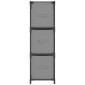 vidaXL Ντουλάπι με 3 Υφασμάτινα Συρτάρια Γκρι 34x34x101 εκ. από Ατσάλι