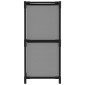 vidaXL Ντουλάπι με 4 Υφασμάτινα Καλάθια Γκρι 63x30x71 εκ. από Ατσάλι