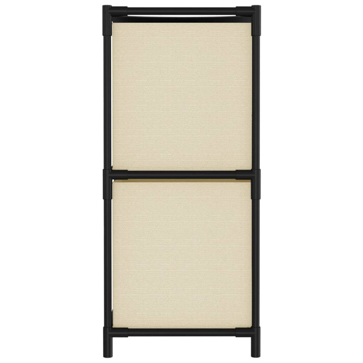 vidaXL Ντουλάπι με 4 Υφασμάτινα Καλάθια Κρεμ 63x30x71 εκ. από Ατσάλι