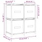 vidaXL Ντουλάπι με 4 Υφασμάτινα Καλάθια Κρεμ 63x30x71 εκ. από Ατσάλι