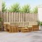 vidaXL Σειρά Καναπέ Εξωτερικού 7 τμχ. Φυσικό και Μπεζ