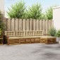 vidaXL Σειρά Καναπέ Εξωτερικού 5 τμχ. Φυσικό και Μπεζ