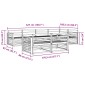 vidaXL Σειρά Καναπέ Εξωτερικού 7 τμχ. Φυσικό Στερεό Ξύλο Ακακίας