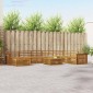 vidaXL Σειρά Καναπέ Εξωτερικού 9 τμχ. Φυσικό Στερεό Ξύλο Ακακίας