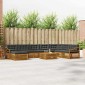 vidaXL Σειρά Καναπέ Εξωτερικού 9 τμχ. Φυσικό και Ανθρακί