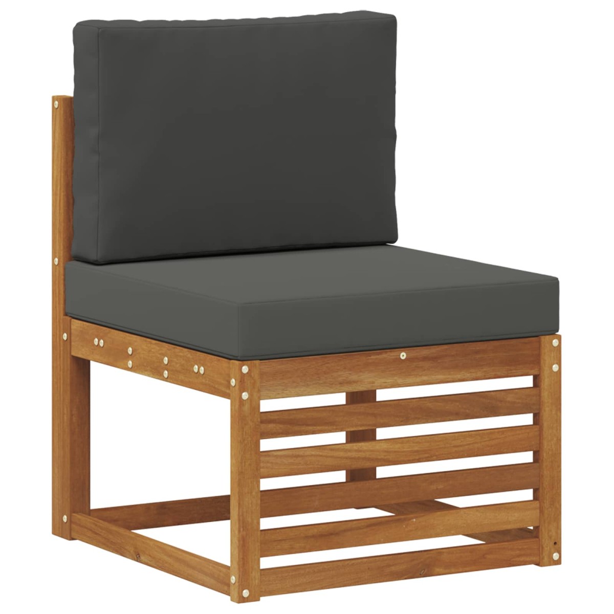 vidaXL Σειρά Καναπέ Εξωτερικού 5 τμχ. Φυσικό και Ανθρακί