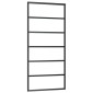 vidaXL Συρόμενη Πόρτα με Μηχανισμό Μαύρο 90x205 εκ. Γυαλί ESG
