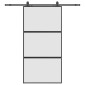 vidaXL Σετ συρόμενης πόρτας με υλικό μαύρο 102,5x205 cm