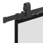 vidaXL Σετ συρόμενης πόρτας με υλικό μαύρο 102,5x205 cm
