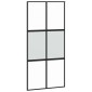 vidaXL Σετ συρόμενης πόρτας με υλικό μαύρο 102,5x205 cm