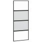 vidaXL Συρόμενη πόρτα με σετ υλικού Μαύρο 90x205 cm γυαλί μετριασμένο