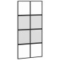 vidaXL Σετ συρόμενης πόρτας με υλικό μαύρο 102,5x205 cm