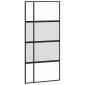 vidaXL Σετ συρόμενης πόρτας με υλικό μαύρο 102,5x205 cm